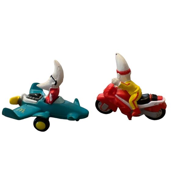 Lot of 2 McDonald's Mac Tonight On A Plane & Motorcycle 1988 Toys, Happy Meals - Picture 3 of 6
